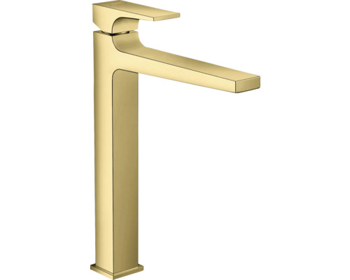 Robinet de lavabo hansgrohe pour vasque à poser METROPOL 260 polished gold optic avec bonde de vidage clic-clac 32512990 Mitigeur de lavabo haut pour lavabo