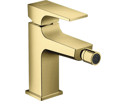 hansgrohe Bidetarmatur METROPOL polished gold optic mit Push-Open Ablaufventil 32520990