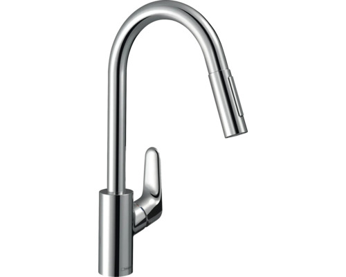 Robinetterie de cuisine hansgrohe avec douchette FOCUS 240 M41 Eco chrome 31833000 Robinet de cuisine avec bec haut et douchette extractible