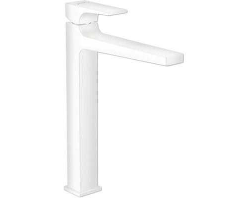 hansgrohe Waschtischarmatur für Aufsatzwaschbecken METROPOL 260 weiß matt mit Push-Open Ablaufventil 32512700