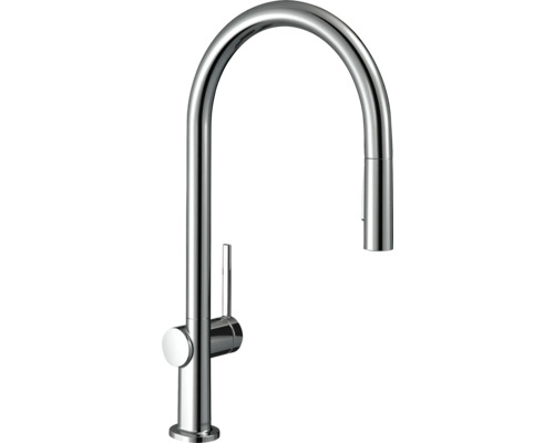 Robinetterie de cuisine hansgrohe avec douchette TALIS 210 M54 chrome 72801000 Robinet de cuisine avec bec haut