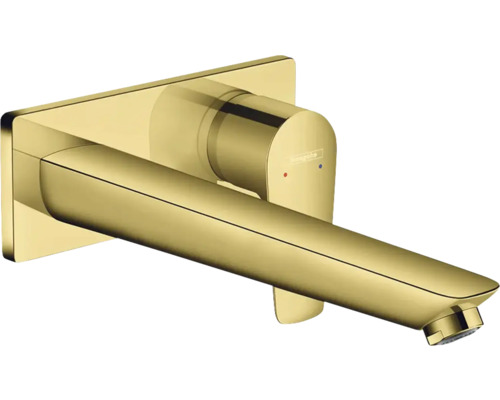 Robinet de lavabo hansgrohe montage encastré TALIS E polished gold optic sans corps de base encastré 71734990 Robinet mural pour salle de bains