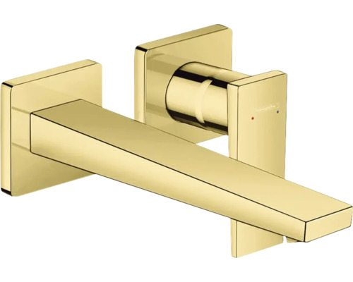hansgrohe Waschtischarmatur Unterputz METROPOL polished gold optic ohne Unterputzgrundkörper 32526990 Wandarmatur für Waschtisch