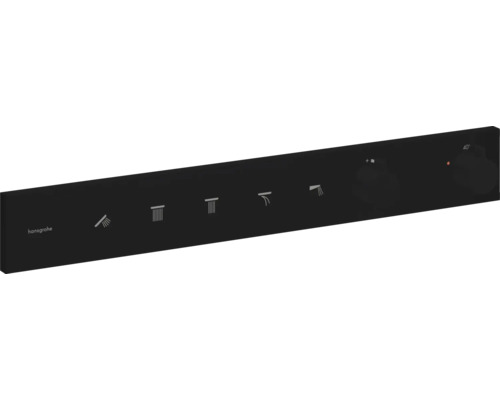 hansgrohe Unterputz Thermostat Dusche RainSelect schwarz matt für 5 Verbraucher ohne Unterputzgrundkörper 15384670 Hansgrohe Duschbedienfeld zur Steuerung verschiedener Duschfunktionen