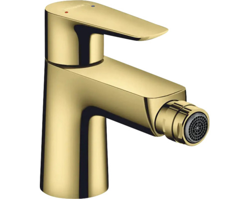 hansgrohe Bidetarmatur TALIS E polished gold optic mit Zugstangen-Ablaufgarnitur 71720990