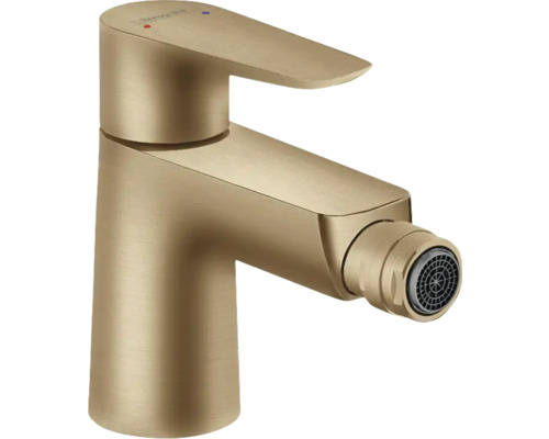 hansgrohe Bidetarmatur TALIS E brushed bronze gebürstet mit Zugstangen-Ablaufgarnitur 71720140