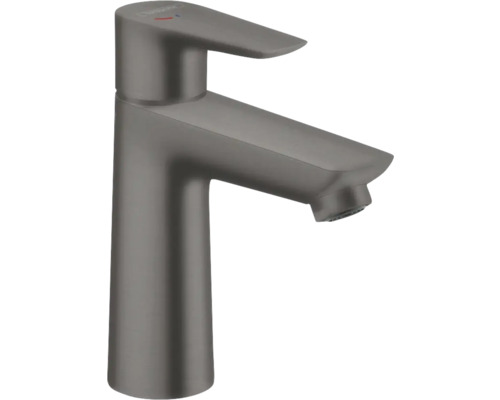 hansgrohe Waschtischarmatur TALIS E 110 CoolStart brushed black chrom mit Zugstangen-Ablaufgarnitur 71713340