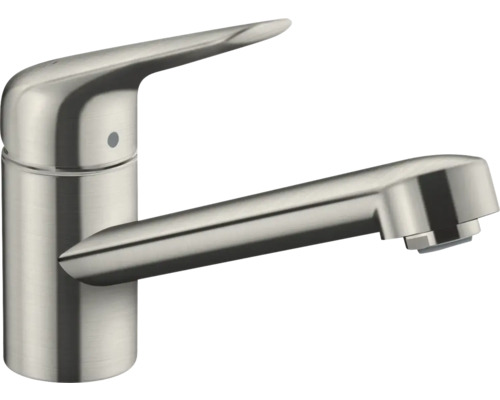 Robinetterie de cuisine hansgrohe FOCUS 100 M42 acier inoxydable brossé 71808800 Mitigeur monocommande pour lavabo