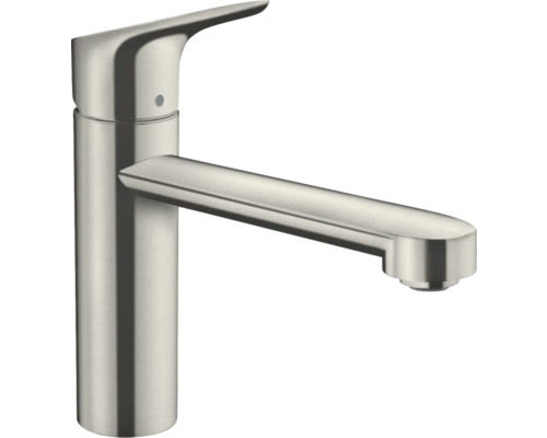 Robinetterie de cuisine hansgrohe FOCUS 120 M43 acier inoxydable brossé 71816800 Mitigeur monocommande pour lavabo