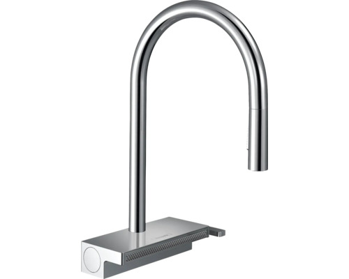 Robinetterie de cuisine hansgrohe avec douchette AQUNO SELECT 170 M81 Eco chrome 73831000 Robinet de cuisine en métal avec bec haut