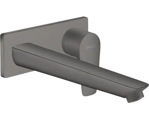 hansgrohe Waschtischarmatur Unterputz TALIS E Eco Auslauf 22,5 cm brushed black chrom ohne Unterputzgrundkörper 71734340