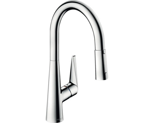 Robinetterie de cuisine hansgrohe avec douchette TALIS 200 M51 Eco chrome 72817000 Robinet de cuisine avec bec haut et douchette extractible