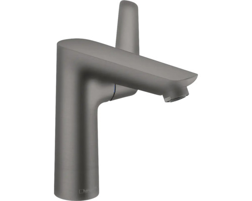 hansgrohe Waschtischarmatur TALIS E 150 brushed black chrom mit Zugstangen-Ablaufgarnitur 71754340