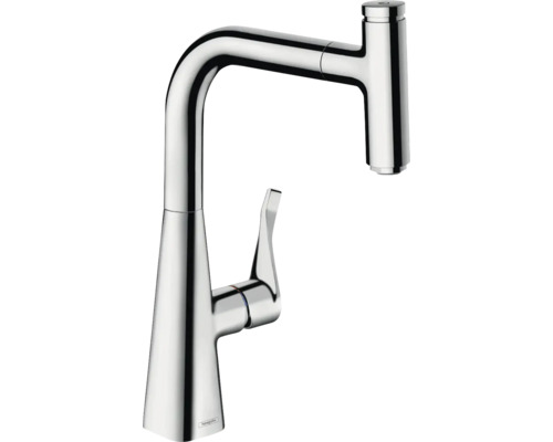 Robinetterie de cuisine hansgrohe avec bec extractible METRIS SELECT 240 M71 chrome 73802000 Robinet de cuisine en métal