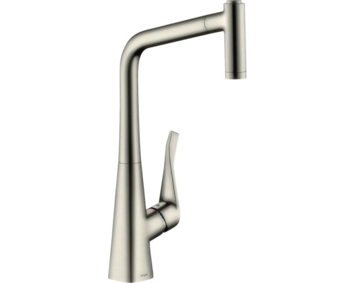 hansgrohe Küchenarmatur mit Handbrause METRIS 320 M71 Eco edelstahl gebürstet 14780800 hansgrohe Küchenarmatur mit Handbrause METRIS 320 M71 Eco edelstahl gebürstet 14780800