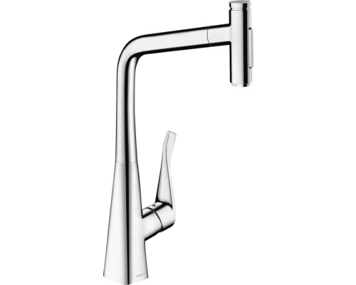 Robinetterie de cuisine hansgrohe avec douchette METRIS SELECT 320 M71 chrome 73820000 Robinet de cuisine avec douchette extractible