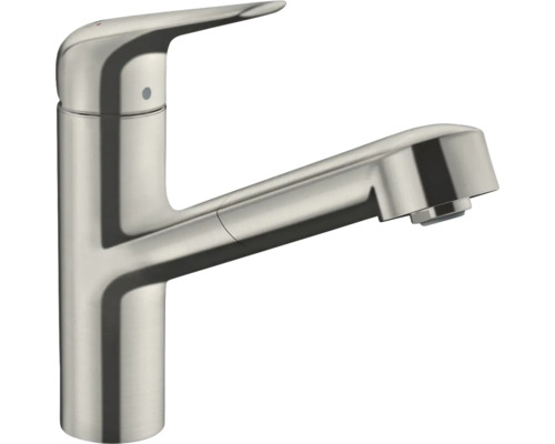 hansgrohe Küchenarmatur mit Ausziehauslauf FOCUS 150 M42 edelstahl gebürstet 71829800 hansgrohe Küchenarmatur mit Ausziehauslauf FOCUS 150 M42 edelstahl gebürstet 71829800