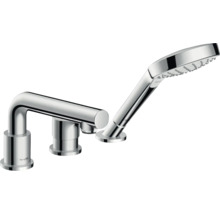 Hansgrohe Logo. Badarmatur mit Handbrause.