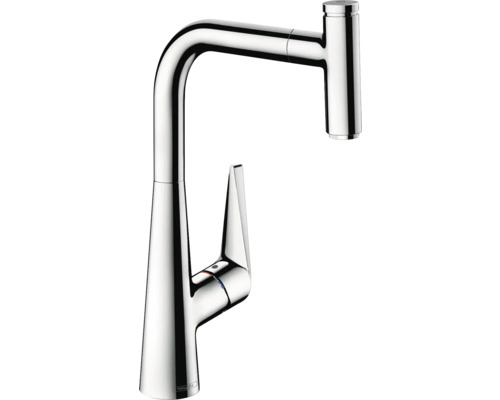 Robinetterie de cuisine hansgrohe avec douchette TALIS SELECT 300 M51 chrome 72826000 Robinet de cuisine avec bec haut
