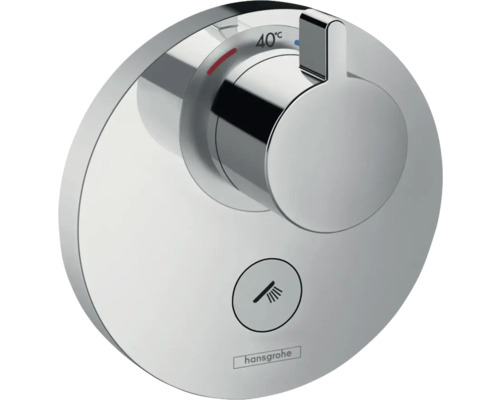hansgrohe Unterputz Thermostat Dusche SHOWERSELECT S chrom ohne Unterputzgrundkörper 15742000 Hansgrohe Fertigset für Thermostatarmatur mit Duschfunktion