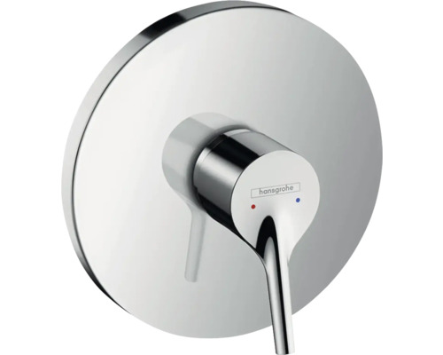 Logo Hansgrohe sur un mitigeur de douche rond