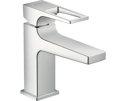 Robinetterie de lavabo hansgrohe METROPOL 100 chrome avec bonde de vidage clic-clac 74500000 Mitigeur de lavabo monocommande en métal de Hansgrohe