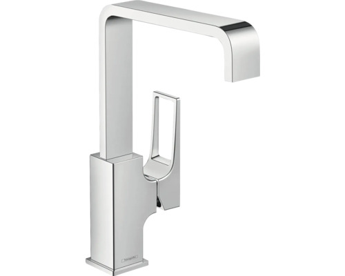 Robinetterie de lavabo hansgrohe METROPOL 100 chrome avec bonde de vidage clic-clac 74511000 Mitigeur de lavabo Hansgrohe Metropol avec bec haut