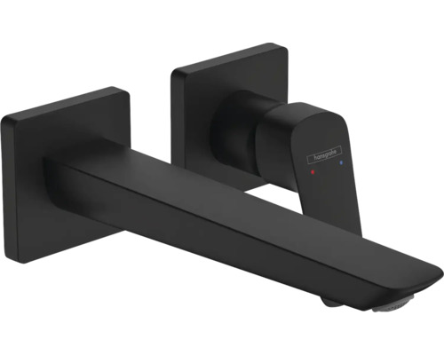 hansgrohe Waschtischarmatur Unterputz LOGIS Eco Auslauf 20,6 cm schwarz matt ohne Unterputzgrundkörper 71256670