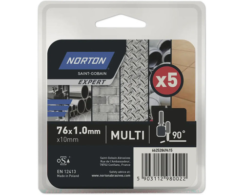 Norton Saint-Gobain Expert disque à tronçonner, 76 x 1,0 millimètre, 10 pièces