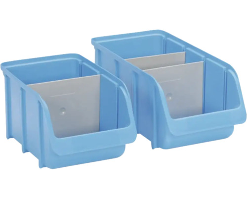 Traverse de séparation Hünersdorff pour boîtes transparente, grand modèle gris, 6 pièces Traverse de séparation Hünersdorff pour boîtes transparente, grand modèle gris, 6 pièces