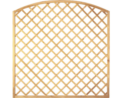 Élément principal clôture en croisillons avec arc 180 x 180/160 cm imprégné sous pression T treillis en bois avec arc pour le jardin