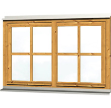 Holzfenster mit Isolierverglasung und zwei Flügeln