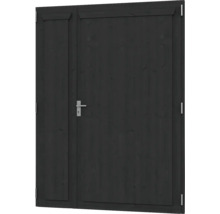 Porte en bois pour cabane de jardin avec poignée