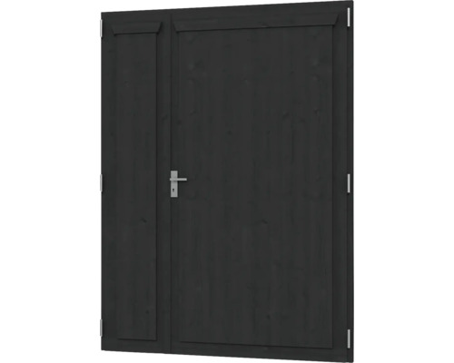 Porte en bois pour cabane de jardin avec poignée