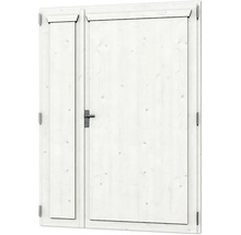 Porte en bois avec poignée pour abri de jardin