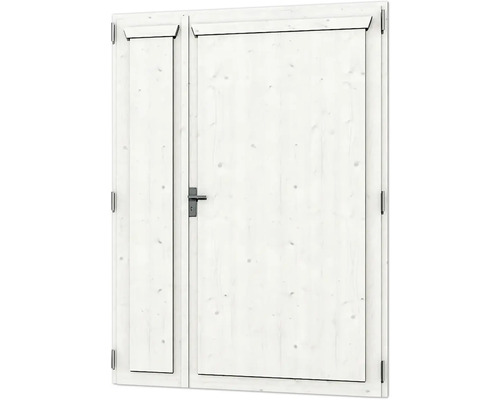 Porte en bois avec poignée pour abri de jardin