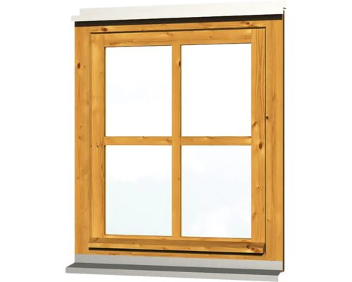 Holzfenster mit vier Glasscheiben