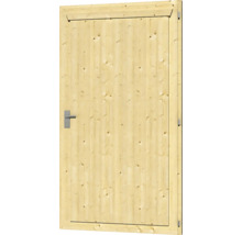 Porte en bois avec poignée en métal