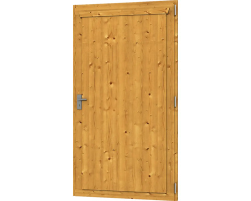 Porte en bois avec poignée pour cabanon de jardin ou remise