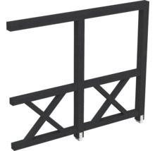 Panneau de clôture en bois avec croisillons