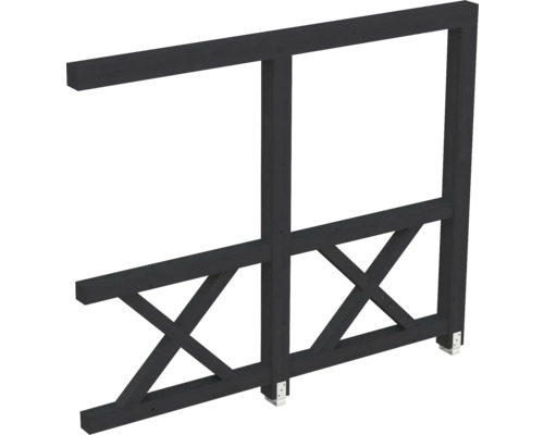 Panneau de clôture en bois avec croisillons