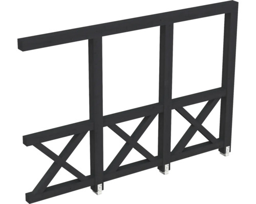Panneau de clôture en bois avec croisillons pour aménagement de jardin