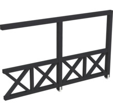 Cadre en bois pour abri de jardin avec motif en croix