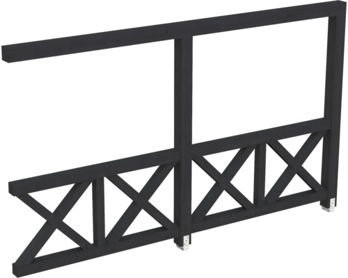 Cadre en bois pour abri de jardin avec motif en croix