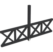 Élément de clôture en bois avec croisillons