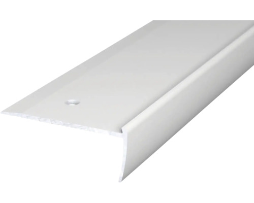 Prinz Treppenkantenprofil Alu silber gelocht 45 x 18,5 x 2500 mm Weisses Treppenkantenprofil für Bodenbeläge