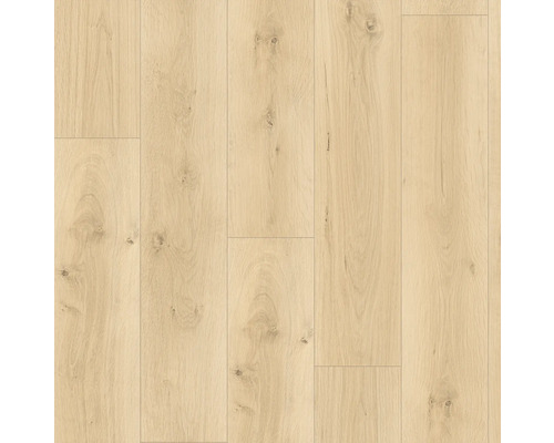 Heller Laminatboden in Holzoptik für den Innenbereich.