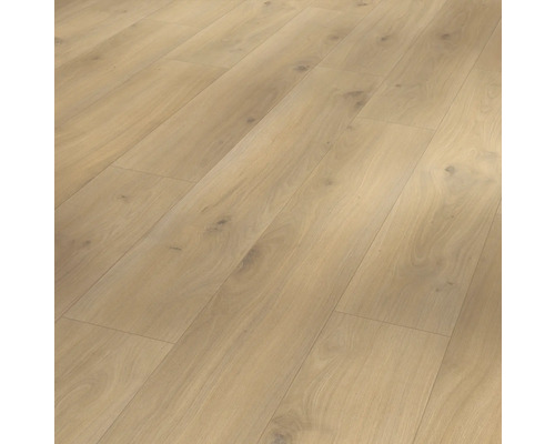 Stratifié Basic 200 chêne Horizont nature plancher de maison de campagne 1285 x 194 x 7 mm Revêtement de sol stratifié avec structure en bois