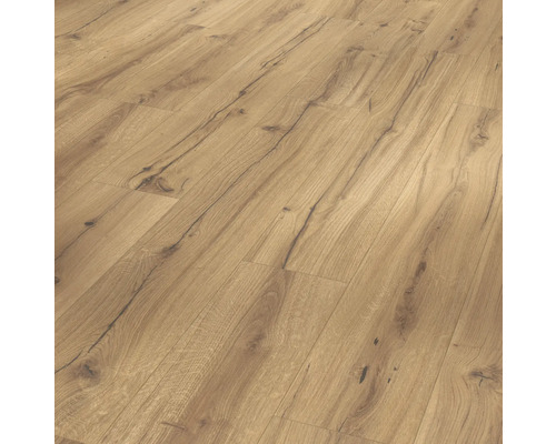 Laminat Basic 400 Eiche History Landhausdiele 1285 x 194 x 8 mm Verlegtes Laminat mit Holzoptik.