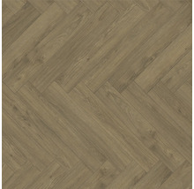 Stratifié Trendtime 3 chêne Mont Blanc marron foncé chevrons 858 x 143 x 8 mm